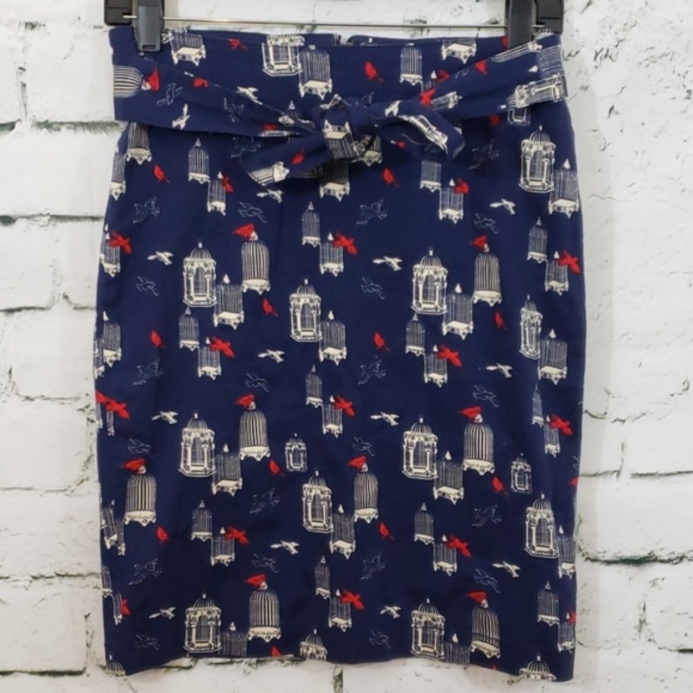 EUC Tulle navy birdcage pencil skirt in Medium